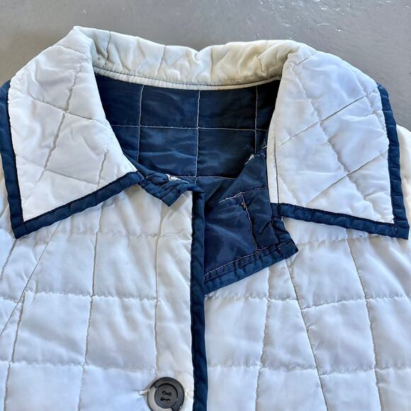 Vintage 70s White Bear of St. Paul Womens White Quilted Jacket Nylon Parka Retro - Picture 3 of 16